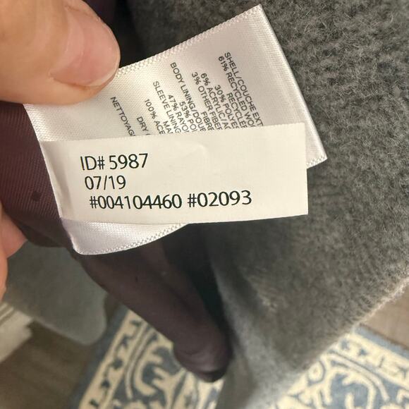 NWT EXPRESS Herringbone Wool Blend Topcoat Overcoat Gray Size XL - Picture 9 of 16